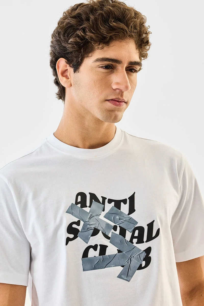 SNITCH Anti Social 100% Cotton Regular Fit T-Shirt